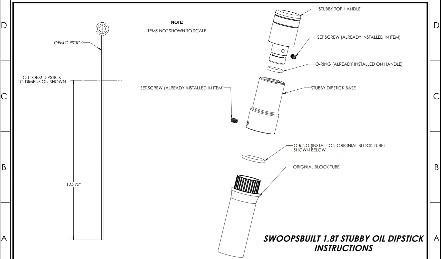 1.8T Stubby Oil Dipstick